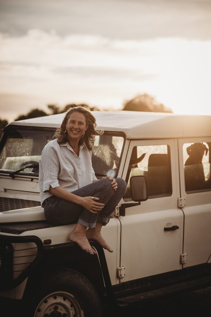 Landi Burns on safari in Africa