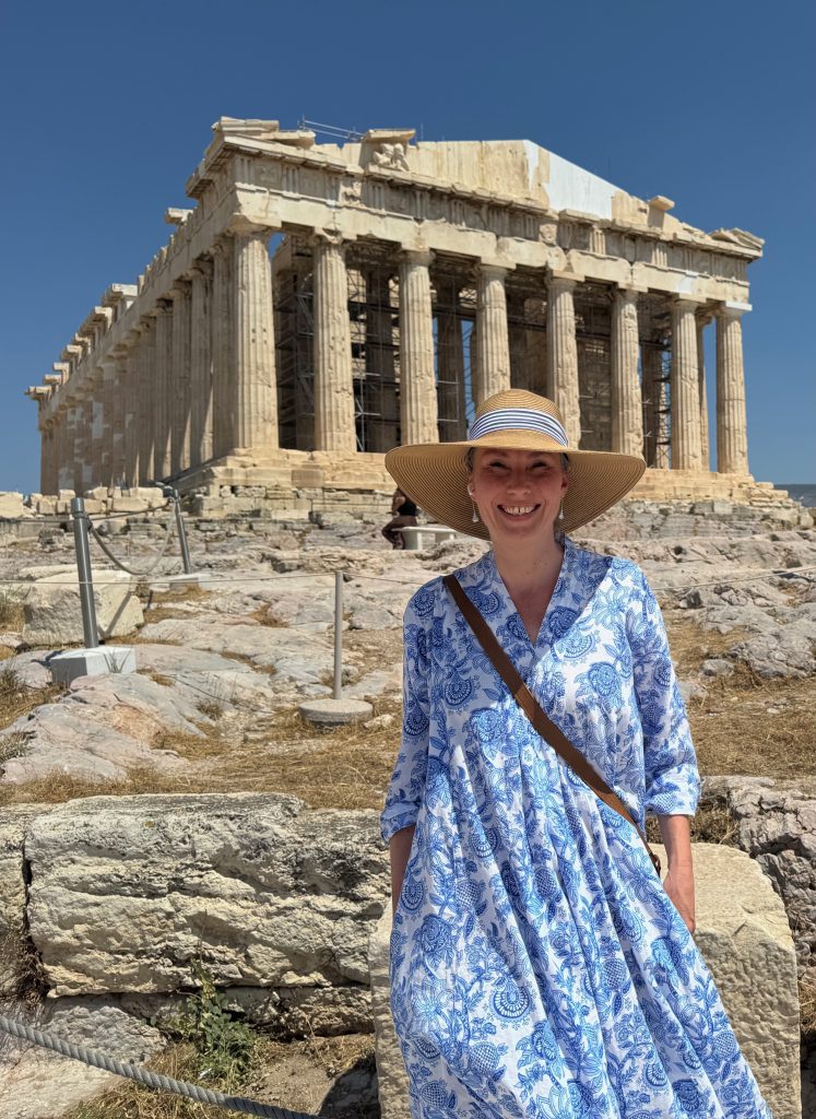 Landi Burns visiting the Acropolis in Athens